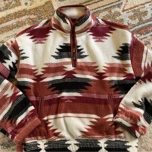 Thread & Supply Womens southwestern half zip sweater
